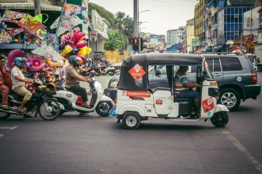 Sihanoukville, Kamboçya, 3 Şubat 2025 Sihanoukville, Kamboçya 'nın kıyı kenti. Zengin kültürel mirası, hareketli pazarı ve hareketli sokak hayatı ile ünlüdür..