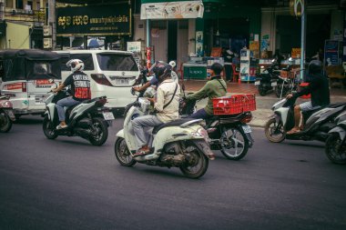 Sihanoukville, Kamboçya, 3 Şubat 2025 Sihanoukville, Kamboçya 'nın kıyı kenti. Zengin kültürel mirası, hareketli pazarı ve hareketli sokak hayatı ile ünlüdür..