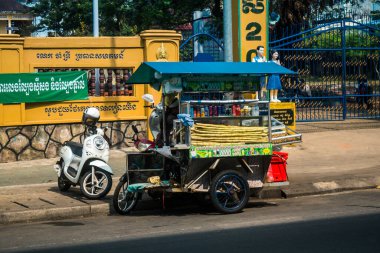 Sihanoukville, Kamboçya, 3 Şubat 2025 Sihanoukville, Kamboçya 'nın kıyı kenti. Zengin kültürel mirası, hareketli pazarı ve hareketli sokak hayatı ile ünlüdür..