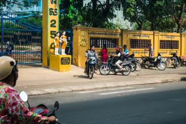 Sihanoukville, Kamboçya, 3 Şubat 2025 Sihanoukville, Kamboçya 'nın kıyı kenti. Zengin kültürel mirası, hareketli pazarı ve hareketli sokak hayatı ile ünlüdür..