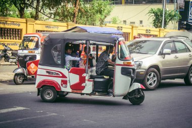 Sihanoukville, Kamboçya, 3 Şubat 2025 Sihanoukville, Kamboçya 'nın kıyı kenti. Zengin kültürel mirası, hareketli pazarı ve hareketli sokak hayatı ile ünlüdür..