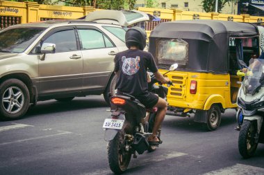 Sihanoukville, Kamboçya, 3 Şubat 2025 Sihanoukville, Kamboçya 'nın kıyı kenti. Zengin kültürel mirası, hareketli pazarı ve hareketli sokak hayatı ile ünlüdür..