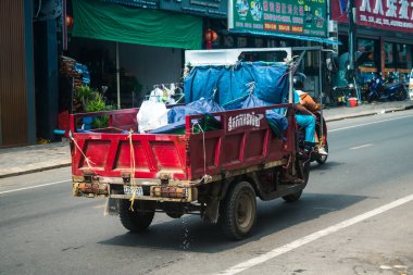 Sihanoukville, Kamboçya, 3 Şubat 2025 Sihanoukville, Kamboçya 'nın kıyı kenti. Zengin kültürel mirası, hareketli pazarı ve hareketli sokak hayatı ile ünlüdür..