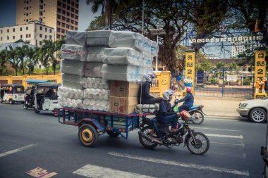 Sihanoukville, Kamboçya, 3 Şubat 2025 Sihanoukville, Kamboçya 'nın kıyı kenti. Zengin kültürel mirası, hareketli pazarı ve hareketli sokak hayatı ile ünlüdür..