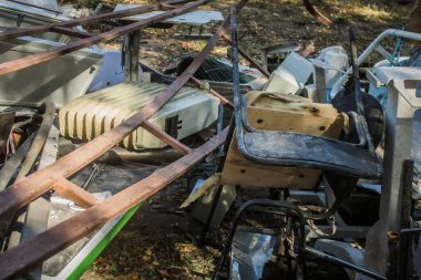 Sumy, Ukrayna, 30 Eylül 2024 Sumy 'deki Saint Panteleimon Tıp Merkezi' ne yapılan saldırıdan sonra en az sekiz kişi öldü. Hastaneye Shahed kamikaze dronları çarpmış..