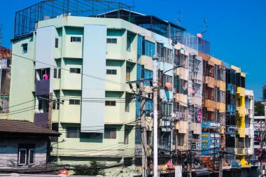 Bangkok, Tayland, Mart 06, 2025 Şehir ve Bangkok sokakları, Tayland 'ın başkenti. Canlı sokak hayatı, zengin kültür mirası, hareketli pazarları ve nefis mutfağıyla ünlüdür..