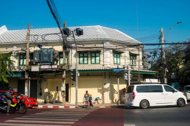 Bangkok, Tayland, Mart 06, 2025 Şehir ve Bangkok sokakları, Tayland 'ın başkenti. Canlı sokak hayatı, zengin kültür mirası, hareketli pazarları ve nefis mutfağıyla ünlüdür..