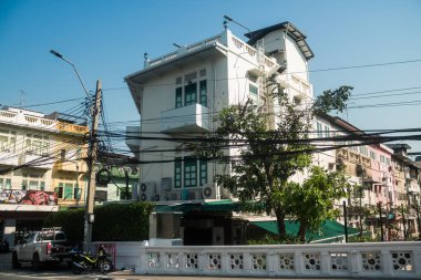 Bangkok, Tayland, Mart 06, 2025 Şehir ve Bangkok sokakları, Tayland 'ın başkenti. Canlı sokak hayatı, zengin kültür mirası, hareketli pazarları ve nefis mutfağıyla ünlüdür..