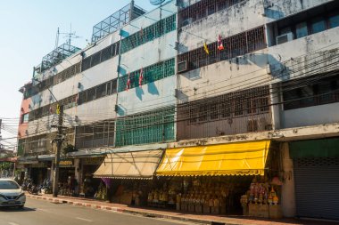 Bangkok, Tayland, Mart 06, 2025 Şehir ve Bangkok sokakları, Tayland 'ın başkenti. Canlı sokak hayatı, zengin kültür mirası, hareketli pazarları ve nefis mutfağıyla ünlüdür..