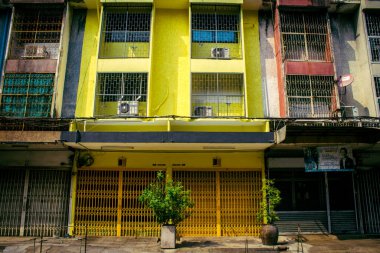 Bangkok, Tayland, 24 Mart 2025 Cityscape ve Tayland 'ın başkenti Bangkok sokakları. Canlı sokak hayatı, zengin kültür mirası, hareketli pazarları ve nefis mutfağıyla ünlüdür.