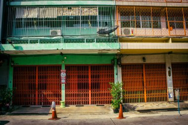 Bangkok, Tayland, 24 Mart 2025 Cityscape ve Tayland 'ın başkenti Bangkok sokakları. Canlı sokak hayatı, zengin kültür mirası, hareketli pazarları ve nefis mutfağıyla ünlüdür.