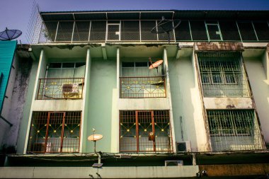 Bangkok, Tayland, 24 Mart 2025 Cityscape ve Tayland 'ın başkenti Bangkok sokakları. Canlı sokak hayatı, zengin kültür mirası, hareketli pazarları ve nefis mutfağıyla ünlüdür.