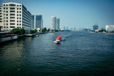 Bangkok, Tayland, 24 Mart 2025 Cityscape ve Tayland 'ın başkenti Bangkok sokakları. Canlı sokak hayatı, zengin kültür mirası, hareketli pazarları ve nefis mutfağıyla ünlüdür.