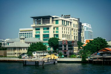 Bangkok, Tayland, 24 Mart 2025 Cityscape ve Tayland 'ın başkenti Bangkok sokakları. Canlı sokak hayatı, zengin kültür mirası, hareketli pazarları ve nefis mutfağıyla ünlüdür.