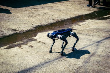 Bangkok, Tayland, 29 Mart 2025. Kurtarma ekipleri robotları, Tayland başkentini deprem vurduktan sonra çöken yüksek katlı bir binanın inşaatında hayatta kalanları bulmak için kullanıyor..