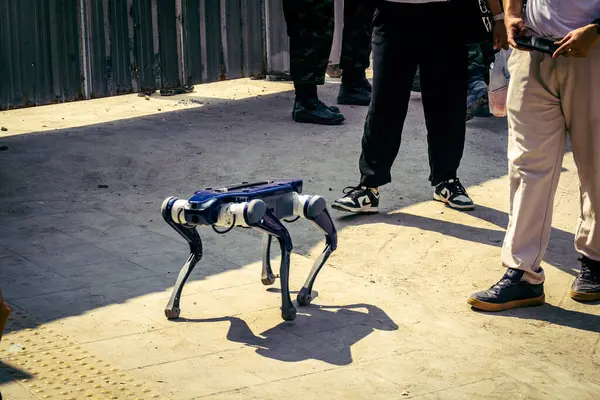 Bangkok, Tayland, 29 Mart 2025. Kurtarma ekipleri robotları, Tayland başkentini deprem vurduktan sonra çöken yüksek katlı bir binanın inşaatında hayatta kalanları bulmak için kullanıyor..