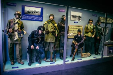 Reims, Fransa, 7 Mayıs 2025 Alman silahlı kuvvetlerinin 80. kuruluş yıldönümü ve 2. Dünya Savaşı 'nın bitişi 7 Mayıs 1945' te Reims Roosevelt Lisesi 'nde imzalandı..