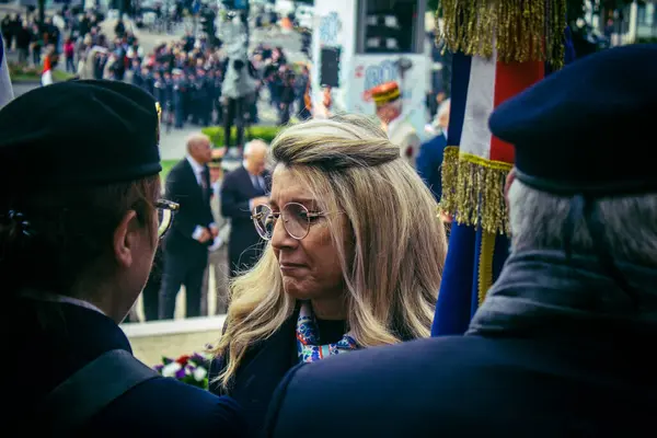 Reims, Fransa, 7 Mayıs 2025 Patricia Miralls, Silahlı Kuvvetler Bakanı, Reims şehrindeki özgürlüğün 80. yıldönümünün anısına katıldı..