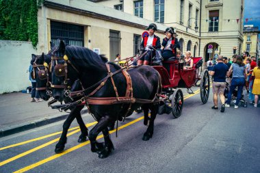 Reims, Fransa, 31 Mayıs 2025 Eğlence, Jean d 'Arc önderliğindeki Charles VII' nin taç giyme töreninde 17 Temmuz 1429 'da Reims' de gerçekleşti..