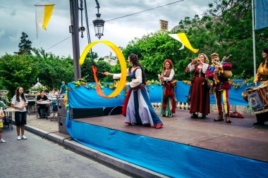 Reims, Fransa, 31 Mayıs 2025 Eğlence, Jean d 'Arc önderliğindeki Charles VII' nin taç giyme töreninde 17 Temmuz 1429 'da Reims' de gerçekleşti..