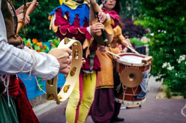 Reims, Fransa, 31 Mayıs 2025 Eğlence, Jean d 'Arc önderliğindeki Charles VII' nin taç giyme töreninde 17 Temmuz 1429 'da Reims' de gerçekleşti..