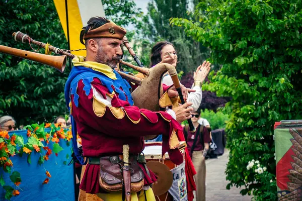 Reims, Fransa, 31 Mayıs 2025 Eğlence, Jean d 'Arc önderliğindeki Charles VII' nin taç giyme töreninde 17 Temmuz 1429 'da Reims' de gerçekleşti..