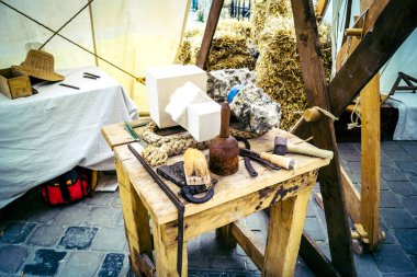 Reims, Fransa, 31 Mayıs 2025 Eğlence, Jean d 'Arc önderliğindeki Charles VII' nin taç giyme töreninde 17 Temmuz 1429 'da Reims' de gerçekleşti..