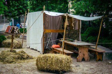Reims, Fransa, 31 Mayıs 2025 Eğlence, Jean d 'Arc önderliğindeki Charles VII' nin taç giyme töreninde 17 Temmuz 1429 'da Reims' de gerçekleşti..