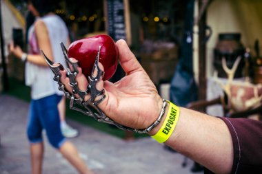 Reims, Fransa, 31 Mayıs 2025 Eğlence, Jean d 'Arc önderliğindeki Charles VII' nin taç giyme töreninde 17 Temmuz 1429 'da Reims' de gerçekleşti..