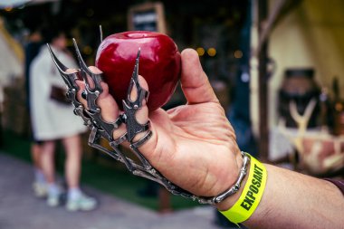 Reims, Fransa, 31 Mayıs 2025 Eğlence, Jean d 'Arc önderliğindeki Charles VII' nin taç giyme töreninde 17 Temmuz 1429 'da Reims' de gerçekleşti..