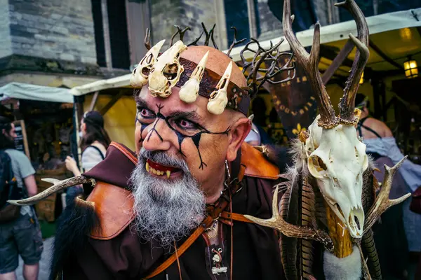 Reims, Fransa, 31 Mayıs 2025 Eğlence, Jean d 'Arc önderliğindeki Charles VII' nin taç giyme töreninde 17 Temmuz 1429 'da Reims' de gerçekleşti..