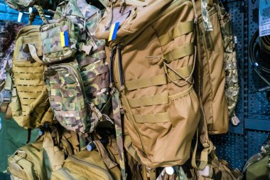 Kharkiv, Ukrayna, 9 Haziran 2025 Cezalandırıcı askeri mağazası, en iyi orjinal ordu ve taktik ürünleri sunar, askeri, özel taktik birimler ve polis için yüksek kaliteli askeri teçhizat..
