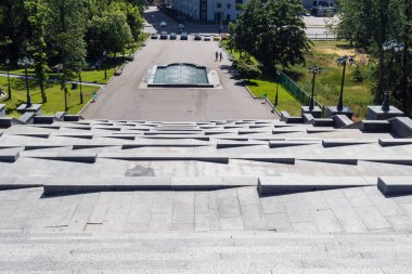 Kharkiv, Ukrayna, 3 Temmuz 2025 Şehir ve Ukrayna sokakları.