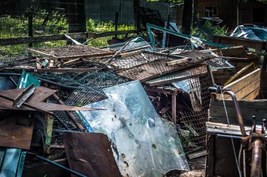 Lisne, Ukrayna, 5 Ağustos 2025 Feldman Ecopark, çocuklar için hayvan bakımı ve terapiyi özel ihtiyaçlarla birleştiren bir peyzaj parkı. Bölge 2022 yılında Rus ordusu tarafından işgal edildi..