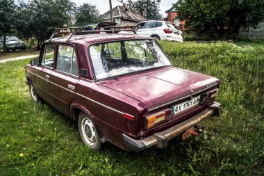Donbass, Ukrayna, 9 Ağustos 2025, Lada, Rus otomobil üreticisi AvtoVAZ 'nin bir markasıdır..