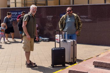 Kharkiv, Ukrayna, 11 Ağustos 2025 Kharkiv tren istasyonu doğu bölgesindeki yolcuların nakli için çok önemlidir. Şehir savaş bölgelerine yakın ve saldırı tehlikesi altında..