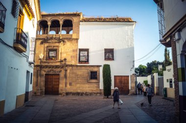 Cordoba, Spain, October 2, 2025 Streets and cityscape of the historic district in downtown Cordoba. It was founded in 1613 by the Jesuit Order. Because of this, Cordoba earned the nickname La Docta.