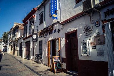Cordoba, Spain, October 2, 2025 Streets and cityscape of the historic district in downtown Cordoba. It was founded in 1613 by the Jesuit Order. Because of this, Cordoba earned the nickname La Docta.