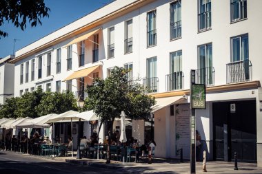 Cordoba, Spain, October 2, 2025 Streets and cityscape of the historic district in downtown Cordoba. It was founded in 1613 by the Jesuit Order. Because of this, Cordoba earned the nickname La Docta.