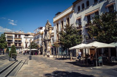 Cordoba, Spain, October 2, 2025 Streets and cityscape of the historic district in downtown Cordoba. It was founded in 1613 by the Jesuit Order. Because of this, Cordoba earned the nickname La Docta.