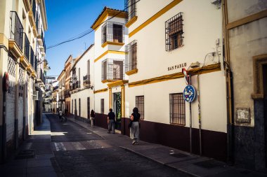Cordoba, Spain, October 2, 2025 Streets and cityscape of the historic district in downtown Cordoba. It was founded in 1613 by the Jesuit Order. Because of this, Cordoba earned the nickname La Docta.