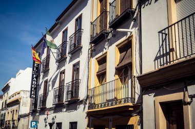 Cordoba, Spain, October 2, 2025 Streets and cityscape of the historic district in downtown Cordoba. It was founded in 1613 by the Jesuit Order. Because of this, Cordoba earned the nickname La Docta.