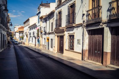 Cordoba, Spain, October 2, 2025 Streets and cityscape of the historic district in downtown Cordoba. It was founded in 1613 by the Jesuit Order. Because of this, Cordoba earned the nickname La Docta.