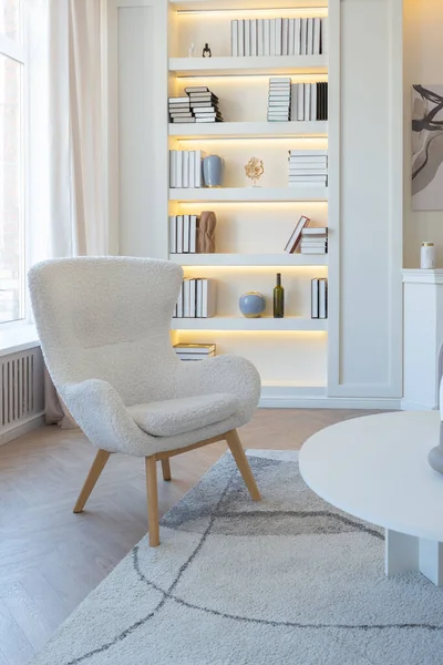 Moderiktig Modern Design Lyx Lägenhet Ljusa Färger Ljus Dag Bakom — Stockfoto
