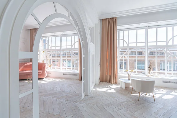 Appartement Luxe Blanc Neige Intérieur Avec Décor Style Égyptien Avec — Photo