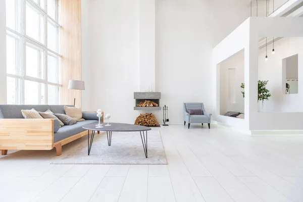 Apartemen Studio Desain Modern Mewah Dengan Tata Letak Gratis Dengan — Stok Foto