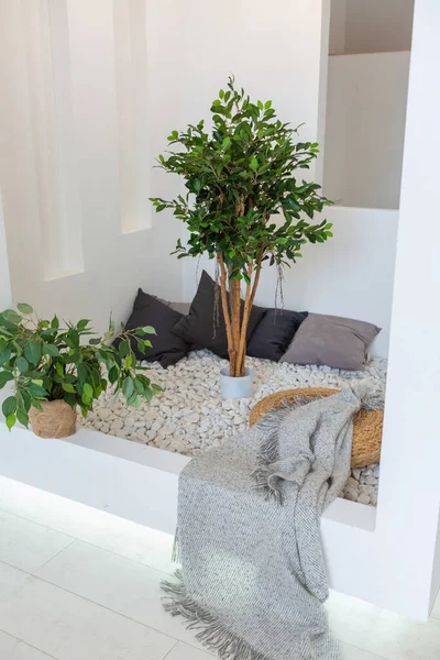 Apartamento Estúdio Design Moderno Luxo Com Layout Gratuito Estilo Mínimo — Fotografia de Stock