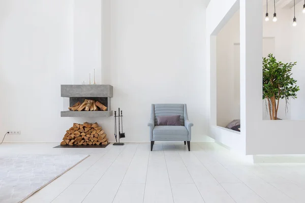 Lyxig Modern Design Studio Lägenhet Med Gratis Layout Minimal Stil — Stockfoto