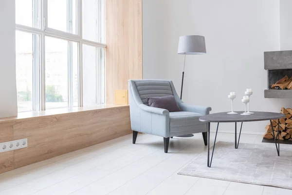 Luxury Fashionable Modern Design Studio Apartment Free Layout Minimal Style — Stock Photo, Image