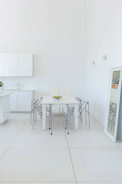 Acogedor Diseño Interior Moderno Lujo Apartamento Estudio Colores Blanco Extra —  Fotos de Stock